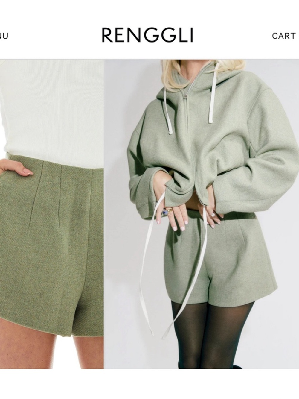 Renggli Studios XS shorts in Mint